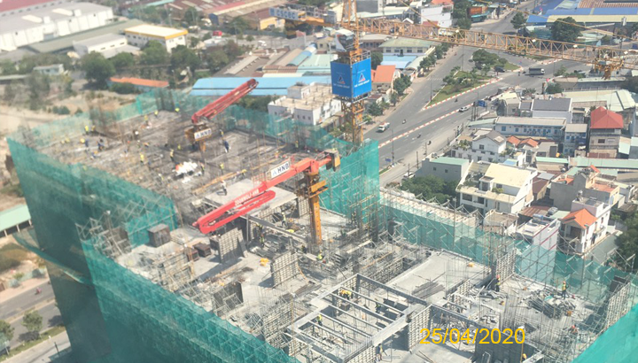 TIẾN ĐỘ CÔNG TRÌNH OPAL BOULEVARD 25/04/2020